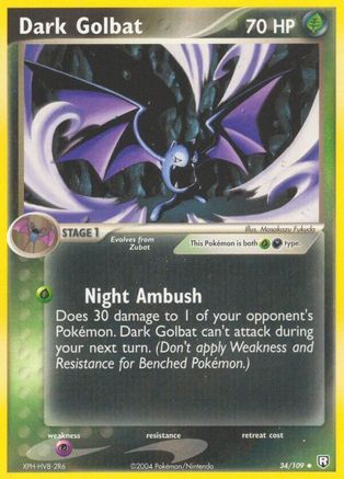 Dark Golbat 034/109 - Team Rocket Returns Reverse Holofoil