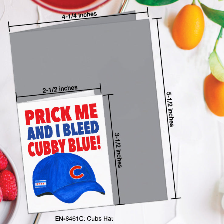 Cubs Hat, Greeting Card (#8461C)