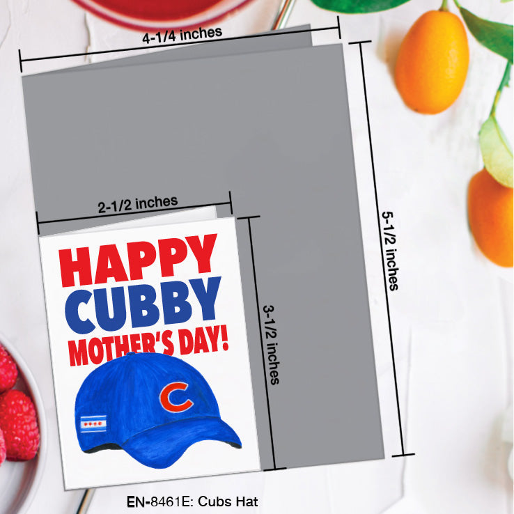Cubs Hat, Greeting Card (#8461E)