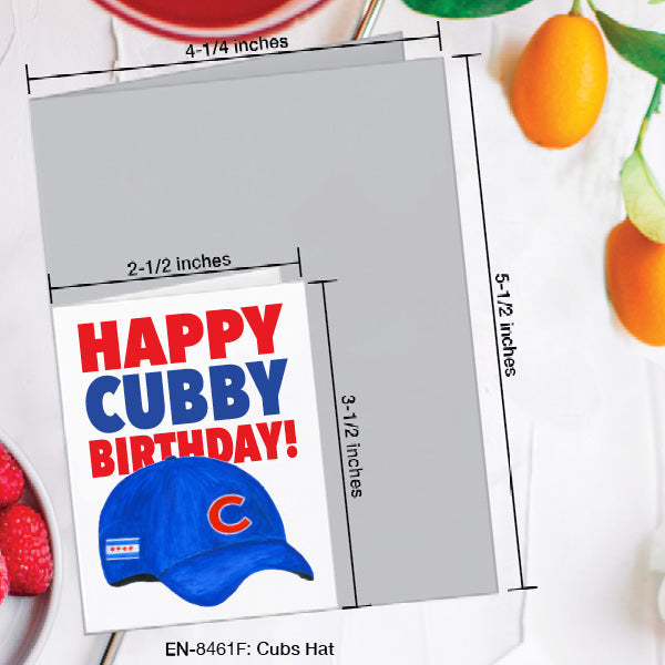 Cubs Hat, Greeting Card (#8461F)