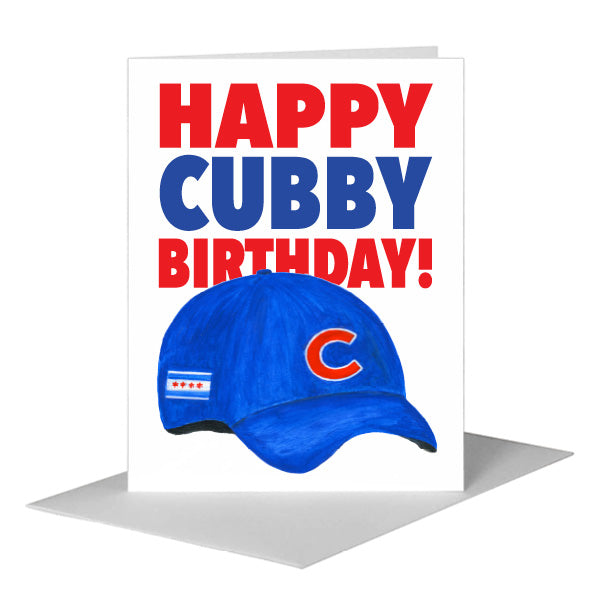Cubs Hat, Greeting Card (#8461F)