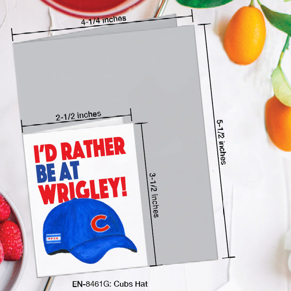 Cubs Hat, Greeting Card (#8461G)