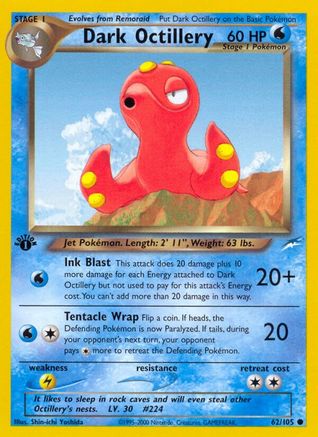 Dark Octillery 062/105 - Neo Destiny 1st Edition