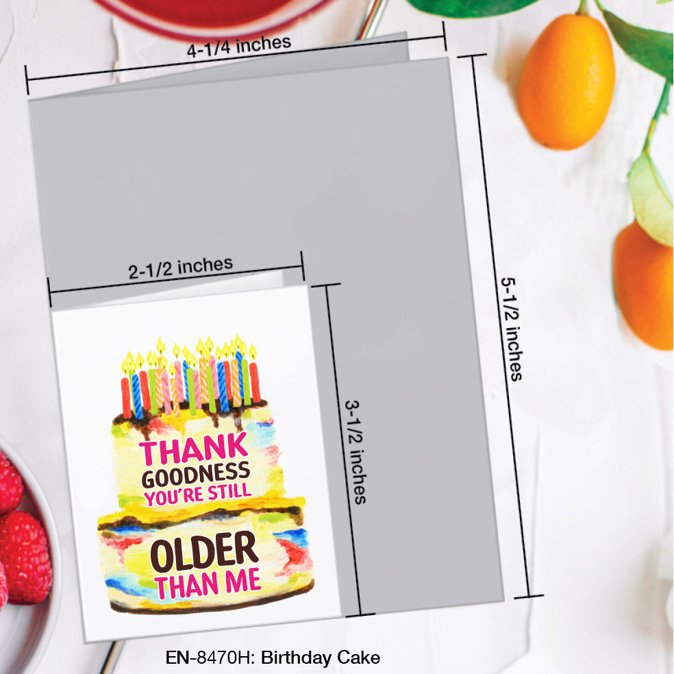 Birthday Cake, Greeting Card (#8470H)