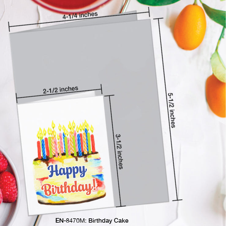 Birthday Cake, Greeting Card (#8470M)