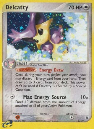 Delcatty 005/109 - Ruby and Sapphire Reverse Holofoil