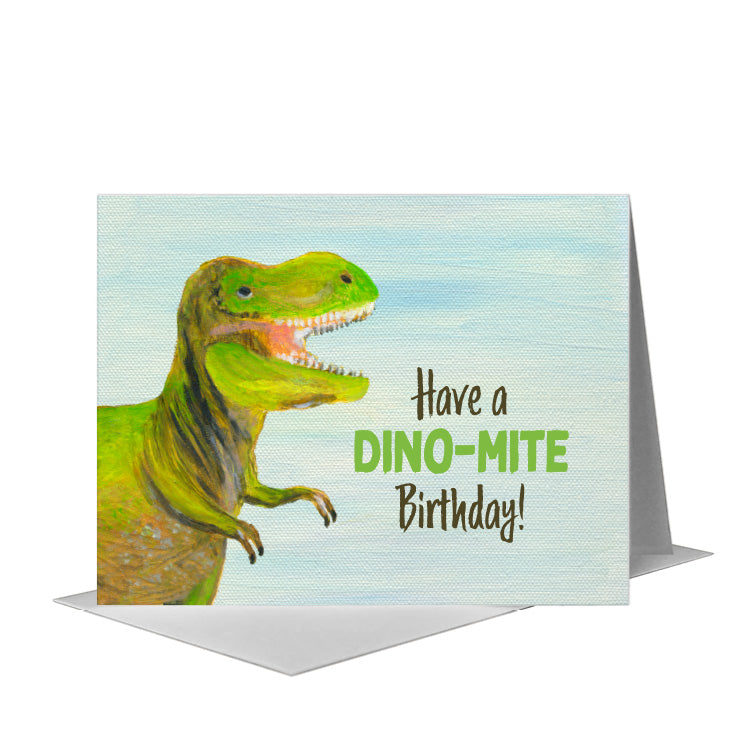 T-Rex Dinosaur, Greeting Card (#8474B)