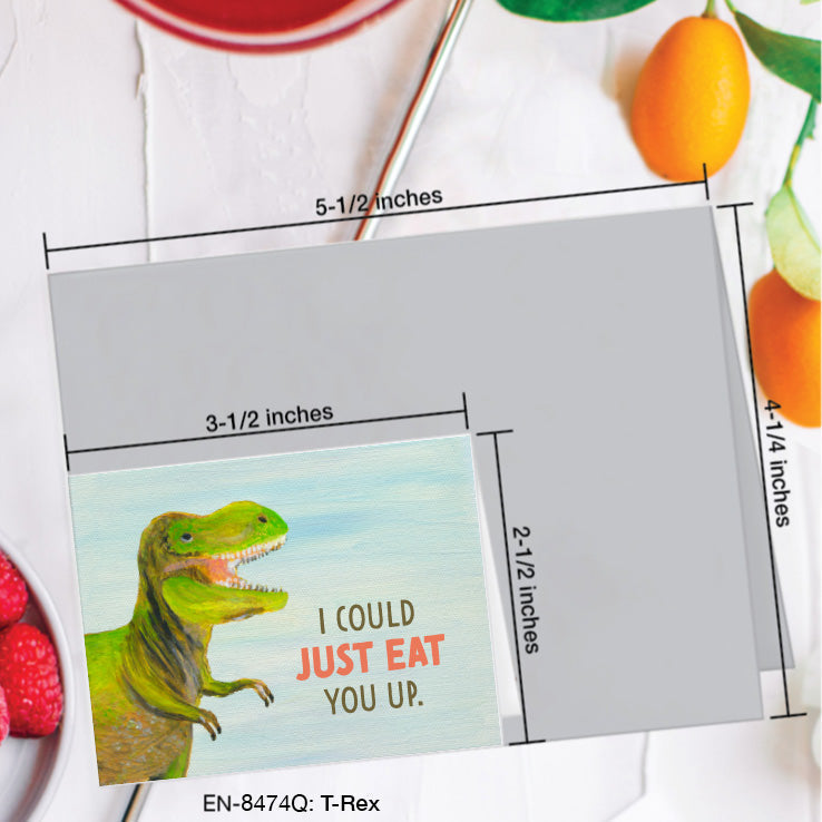 T-Rex Dinosaur, Greeting Card (#8474Q)