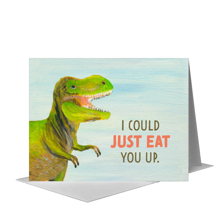 T-Rex Dinosaur, Greeting Card (#8474Q)