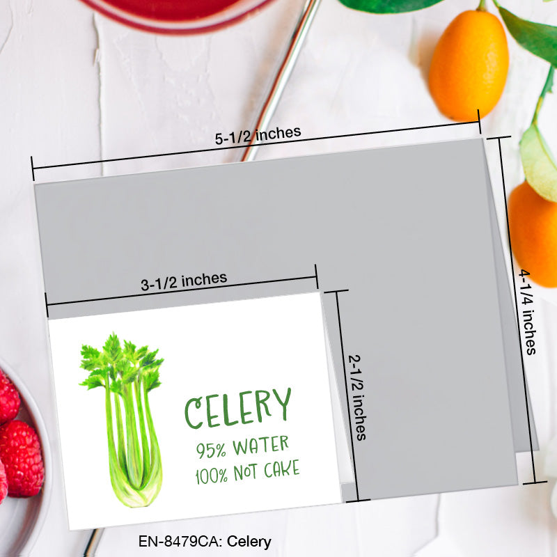 Celery, Greeting Card (#8479CA)