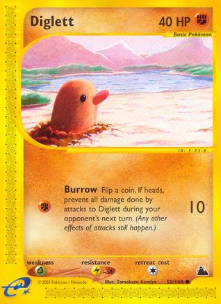Diglett 050 - Skyridge - Reverse Holofoil