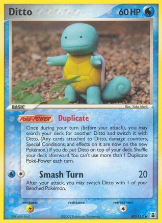 Ditto (Squirtle) 040/113 - Delta Species Reverse Holofoil