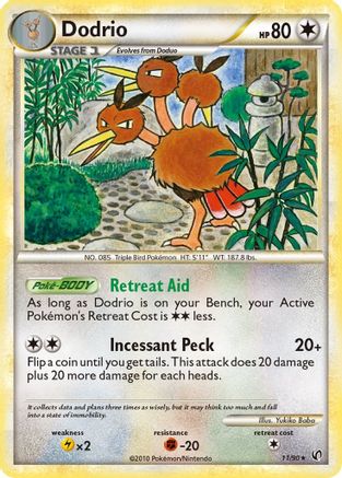 Dodrio 011/90 - Undaunted Reverse Holofoil