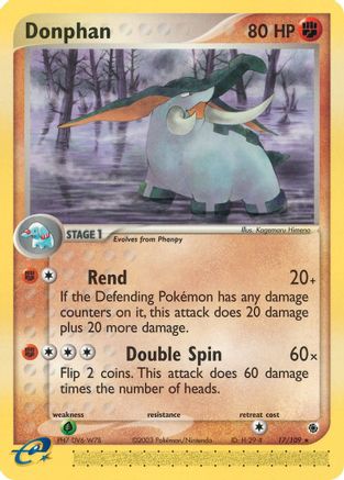 Donphan 017/109 - Ruby and Sapphire Reverse Holofoil