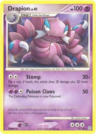 Drapion 023/130 - Diamond and Pearl Reverse Holofoil