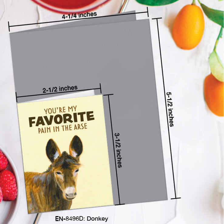 Donkey, Greeting Card (#8496D)