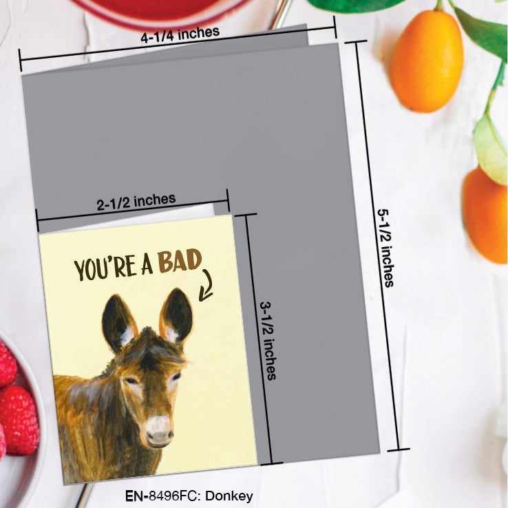 Donkey, Greeting Card (#8496FC)