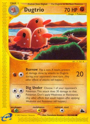 Dugtrio 052/144 - Skyridge Reverse Holofoil