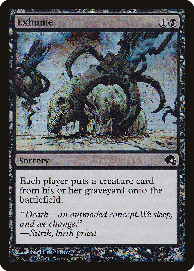 Exhume (GRV-017) - Premium Deck Series: Graveborn Foil