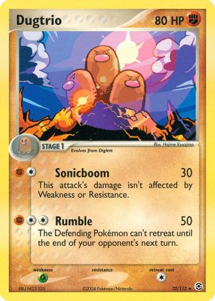 Dugtrio 022/112 - FireRed & LeafGreen Reverse Holofoil