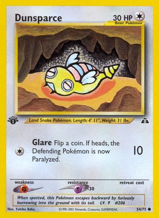 Dunsparce 054/75 - Neo Discovery 1st Edition