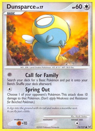 Dunsparce 073/127 - Platinum Reverse Holofoil