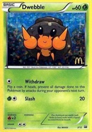 Dwebble 003/12 - McDonalds Promos 2012 Holofoil