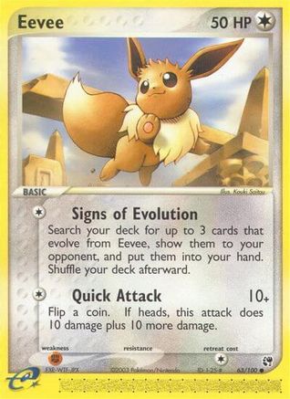 Eevee 063/100 - Sandstorm Reverse Holofoil