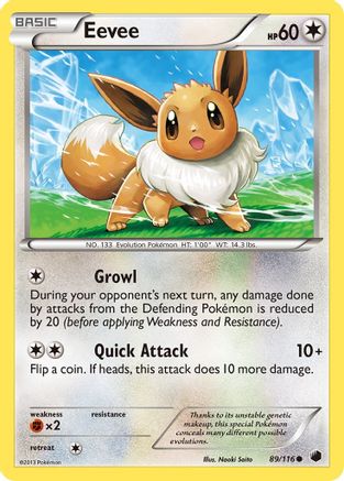 Eevee 089/116 - Plasma Freeze Reverse Holofoil