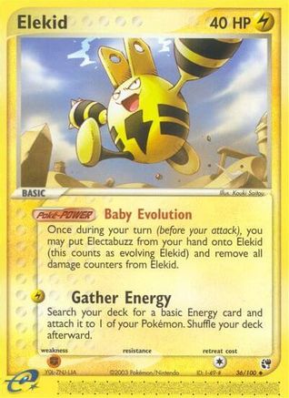 Elekid 036/100 - Sandstorm Reverse Holofoil