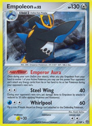 Empoleon 002/100 - Stormfront Reverse Holofoil