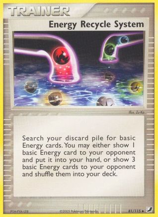 Energy Recycle System 081/115 - Unseen Forces Reverse Holofoil