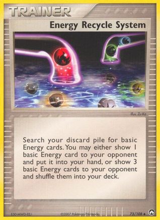 Energy Recycle System 073/108 - Power Keepers Reverse Holofoil