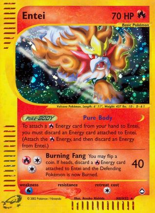 Entei 0H8/147 - Aquapolis Holofoil