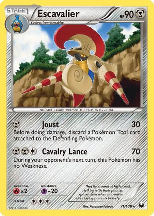 Escavalier 074/108 - Dark Explorers Reverse Holofoil