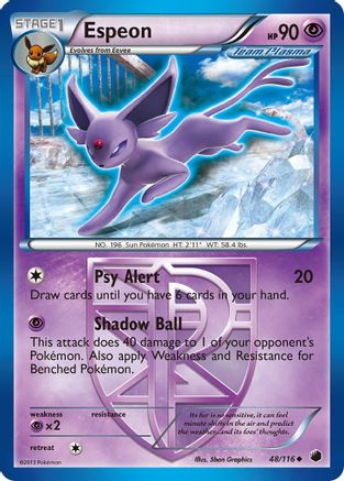 Espeon (Team Plasma) 048/116 - Plasma Freeze Reverse Holofoil