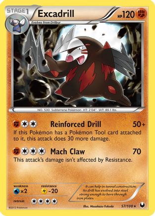Excadrill 057/108 - Dark Explorers Reverse Holofoil