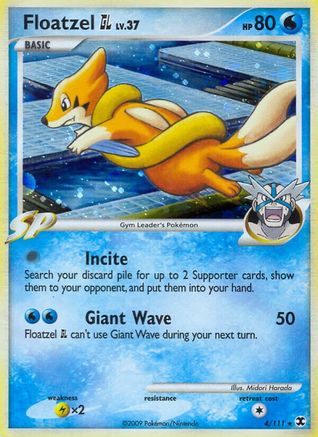 Floatzel GL 004/111 - Rising Rivals Reverse Holofoil