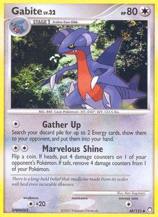 Gabite 048/123 - Mysterious Treasures Reverse Holofoil