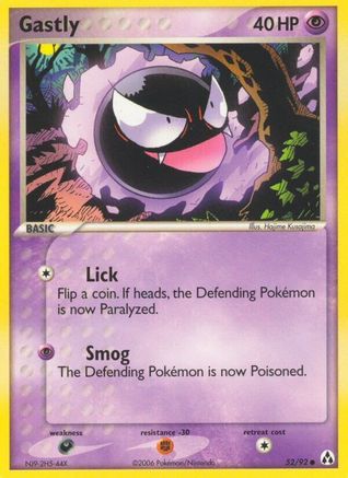 Gastly 052/92 - Legend Maker Reverse Holofoil