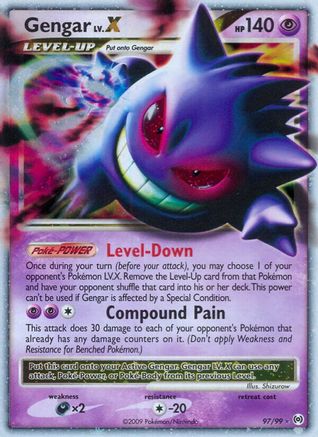 Gengar Lv.X 097/99 - Arceus Holofoil