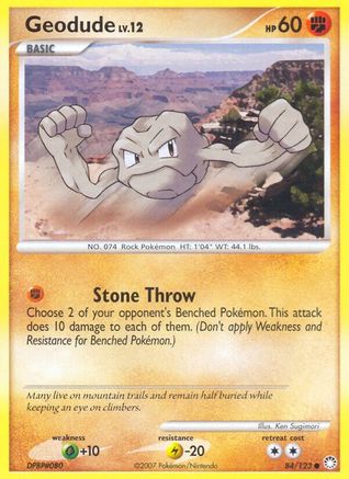 Geodude 084/123 - Mysterious Treasures Reverse Holofoil