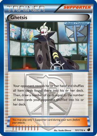 Ghetsis (Team Plasma) 101/116 - Plasma Freeze Reverse Holofoil