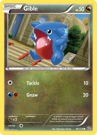 Gible 086/124 - Dragons Exalted Reverse Holofoil