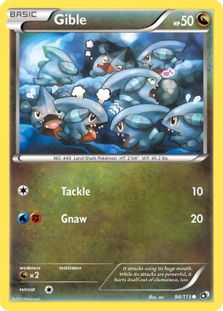 Gible 094/113 - Legendary Treasures Reverse Holofoil