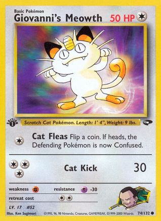 Giovanni's Meowth 074/132 - Gym Challenge 1st Edition