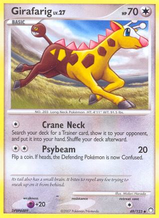 Girafarig 049/123 - Mysterious Treasures Reverse Holofoil