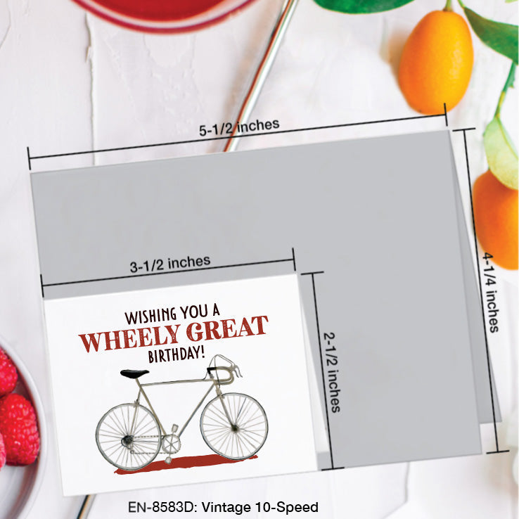 Vintage 10-Speed Bicycle, Greeting Card (#8583D)
