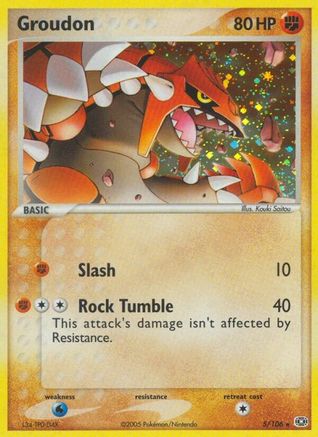 Groudon 005/106 - Emerald - Reverse Holofoil
