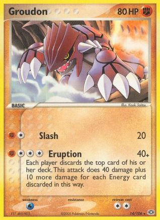 Groudon 014/106 - Emerald Reverse Holofoil
